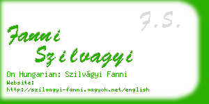 fanni szilvagyi business card