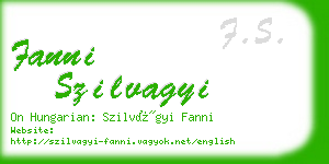 fanni szilvagyi business card